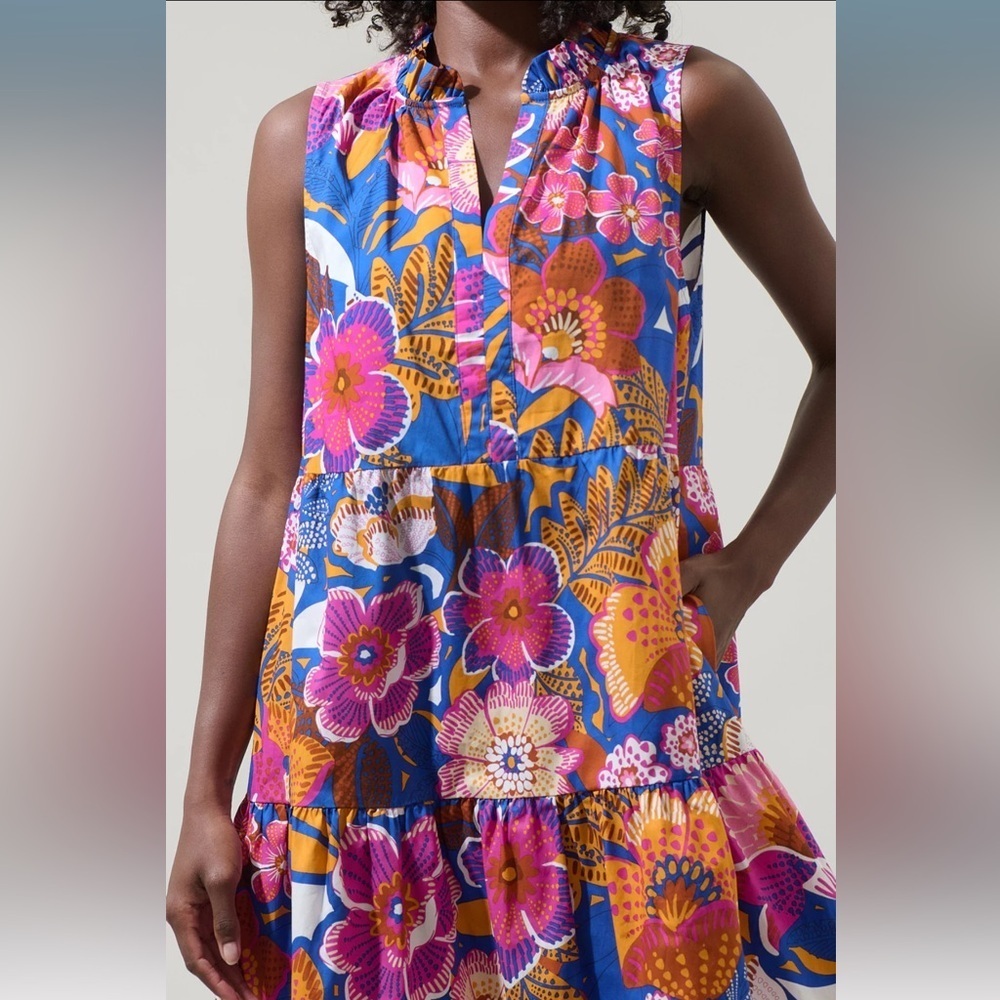 SugarLips Eveline Floral Gemmely Shift Mini Dress - Picture 5 of 7